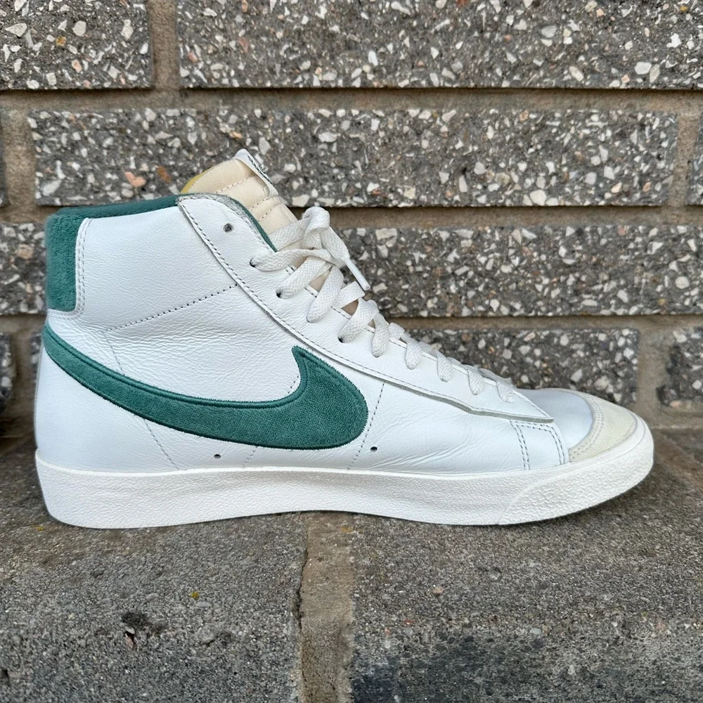 Men’s Nike Blazer Vintage Mid ‘77 PRM White Bicoastal Green Size 12 High Tops - Picture 5 of 15
